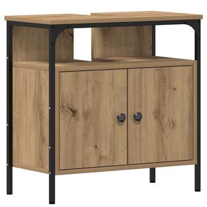 vidaXL Tv&auml;ttst&auml;llssk&aring;p artisan ek 60x30x60 cm konstruerat tr&auml;