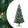 vidaXL Konstgjord F&ouml;rbelyst Julgran Gr&ouml;n 150 cm PVC och metall