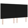 vidaXL LED huvuddyna med LED -remsljus Svart 180 cm Polyester