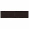 vidaXL Bordsskiva m&ouml;rkbrun 160x40x(2-4) cm massivt tr&auml; levande kant