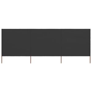 vidaXL Vindskydd 3 paneler tyg 400x80 cm antracit