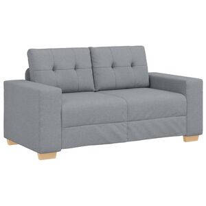 vidaXL Loveseat soffa ljusgr&aring; 160x77x82 cm tyg