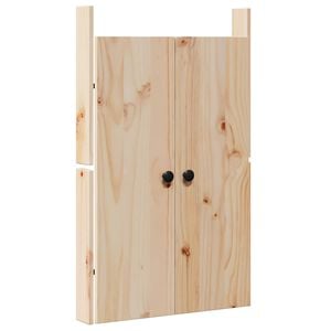 vidaXL K&ouml;ksd&ouml;rr MEPPEL Brun Ek 50 x 9 x 82 cm Massivt talltr&auml;