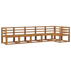 vidaXL Utomhussoffset 6 pcs Naturf&auml;rg Massivt Akaciatr&auml;