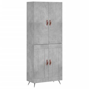 vidaXL H&ouml;gsk&aring;p betonggr&aring; 69,5x34x180 cm konstruerat tr&auml;