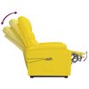 vidaXL Elektrisk massagefåtölj med uppresningshjälp Gul tyg