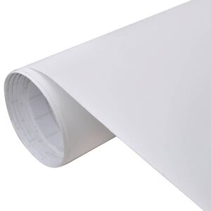 vidaXL Bilfoliering matt vit 100x150 cm
