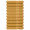 vidaXL Bastuhanddukar FROGN 10 st guld 80x200 cm 360 gsm