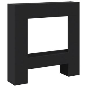 vidaXL Spiselkrans svart 81x18x82 cm konstruerat tr&auml;