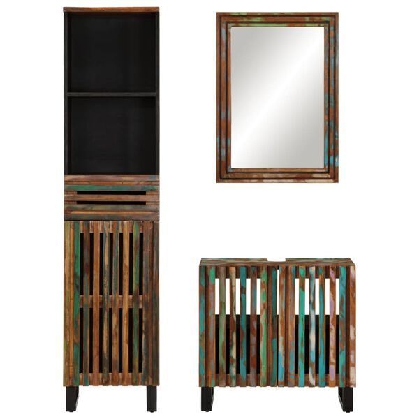 vidaXL Badrumsm&ouml;bler 3 delar massivt akaciatr&auml;