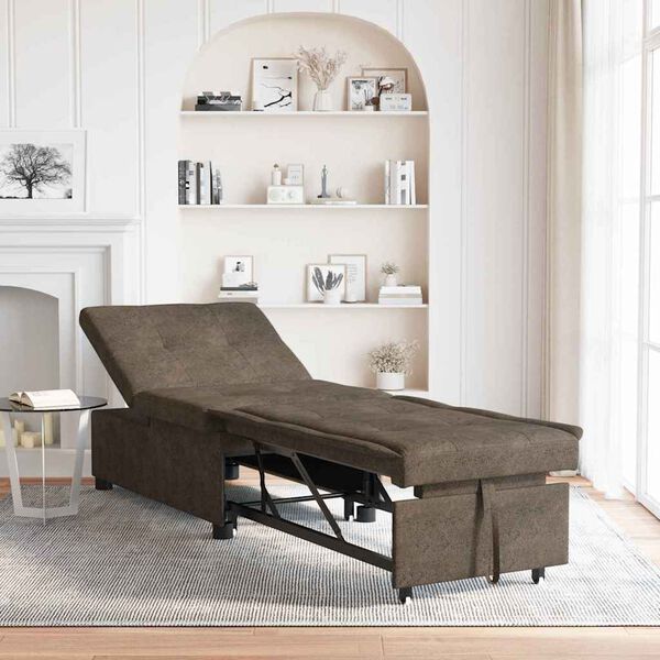 vidaXL Soffs&auml;ng M&ouml;rkgr&aring; 194 x 67 x 82 cm Huahua Tyg