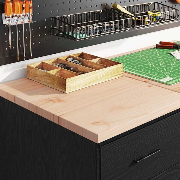 vidaXL Garagesk&aring;p svart 40x51x85 cm massiv tr&auml; furu