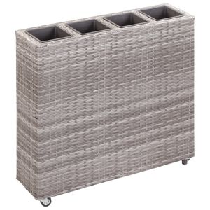 vidaXL Odlingsl&aring;da 4 krukor upph&ouml;jd 80x22x79 cm konstrotting gr&aring;