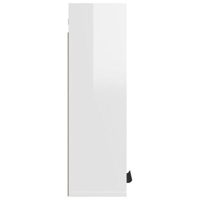 vidaXL Badrumsskåp väggmonterat vit högglans 32x20x67 cm
