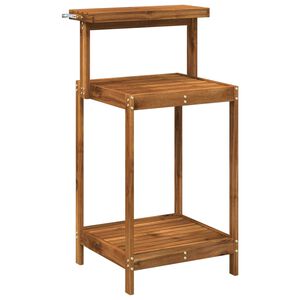 vidaXL Utomhus planteringsb&auml;nk 56,5 x 48,5 x 107 cm Massivt Akaciatr&auml;