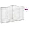 vidaXL Gabioner b&aring;gformade 10 st 300x30x160/180 cm galvaniserat j&auml;rn