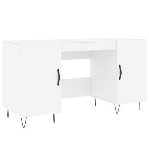 vidaXL Skrivbord vit 140x50x75 cm konstruerat tr&auml;