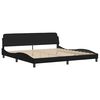vidaXL Bed Frame without Mattress "Zadar" Black 200x200 cm Faux Leather