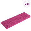 vidaXL Trappmattor 30 st 65x21x4 cm rosa rektangul&auml;r kant