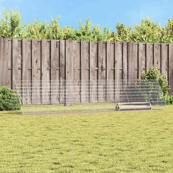 vidaXL H&ouml;nshus Silver 430 x 100 x 85 cm Galvaniserat St&aring;l