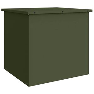 vidaXL Tr&auml;dg&aring;rdsf&ouml;rvaringskuddebox Galvaniserat st&aring;l 55 x 50,5 x 50 cm