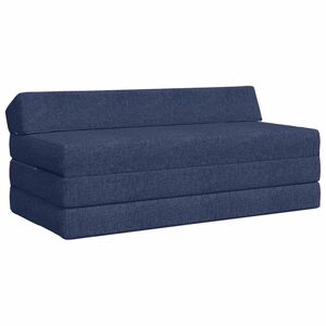 vidaXL F&auml;llbar Soffbed Bl&aring; 120 x 60 x 49 cm Tyg