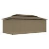 vidaXL Paviljong med draperier 600x298x270 cm taupe 180 g/m²
