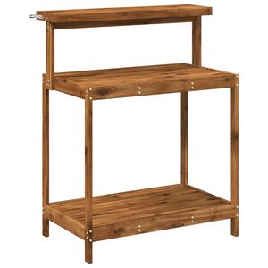 vidaXL Utomhus planteringsb&auml;nk 86,5 x 48,5 x 106 cm Massivt Akaciatr&auml;