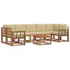 vidaXL Utomhussoffset 8 st Naturlig och Beige