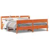 vidaXL S&auml;ngram utan madrass vaxbrun 180x200 cm massiv furu
