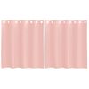 vidaXL Voile gardiner med genomf&ouml;ringar 2 st rosa 140x140 cm