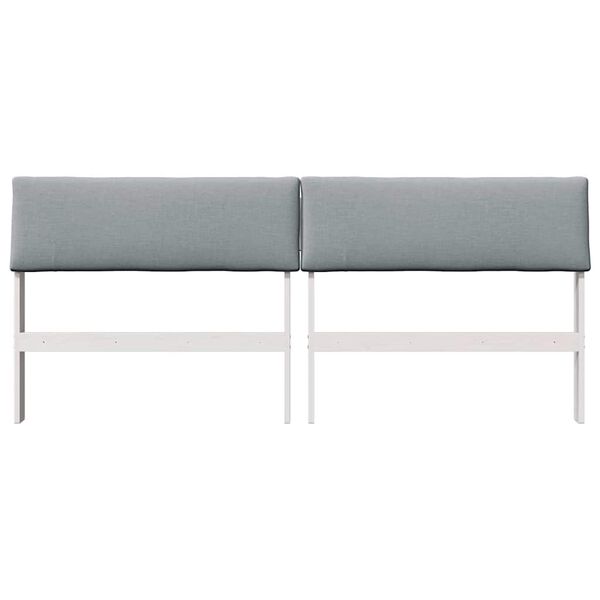 vidaXL Kl&auml;dd s&auml;nggavel Ljusgr&aring; 200 cm Massiv furu