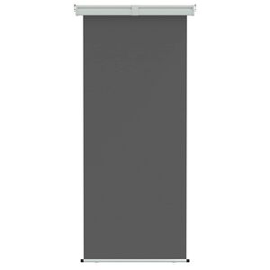 vidaXL Balkongsidomarkis 100% polyester, j&auml;rn, st&aring;l