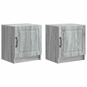vidaXL Nattduksbord 2 pcs Gr&aring; sonoma-ek 43 x 34,5 x 47 cm