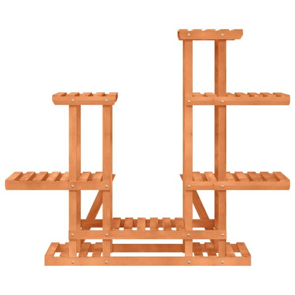 vidaXL Växtställ 95x25x96 cm massivt granträ