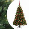 vidaXL Konstgjord julgran med julkulor 150 cm 150 LED-lampor Varmvit