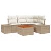 vidaXL Tr&auml;dg&aring;rdsoffset 5 st Beige konstrotting