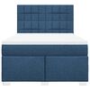 vidaXL Ramsäng med madrass blå 160x200 cm tyg