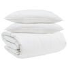 vidaXL T&auml;ckeset med kudde 3 pcs Vit Dunfj&auml;der