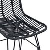 vidaXL Matstol 2 pcs Svart 44 x 47 x 85 cm Rattan och J&auml;rn