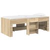 vidaXL Barns h&ouml;g s&auml;ngram 2 pcs Sonoma-ek 90 x 200 cm Konstruerat tr&auml;