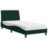 vidaXL Bed with Mattress Dark Green 80x200 cm Velvet