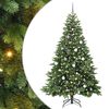 vidaXL Konstgjord julgran med 300 LED-lampor Gr&ouml;n 210 cm PE och PVC