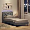 vidaXL Bed Frame with LED without Mattress Light Grey 80x200 cm Fabric