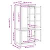 vidaXL F&ouml;rvaringsm&ouml;belset med lagring med d&ouml;rr Brun Konstruerat tr&auml;