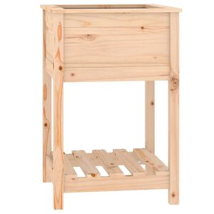 vidaXL Odlingsl&aring;da med hylla 54x54x81 cm massiv furu