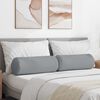 vidaXL Bolsterkuddar 2 pcs Ljusgrå Ø 25 x 70 cm tyg
