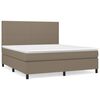 vidaXL Rams&auml;ng med madrass taupe 180x200 cm tyg