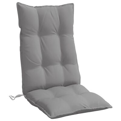 vidaXL Stolsdynor för stolar med hög rygg 6 st grå oxfordtyg