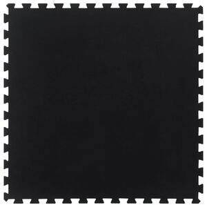 vidaXL Golvplatta gummi svart 12 mm 100x100 cm